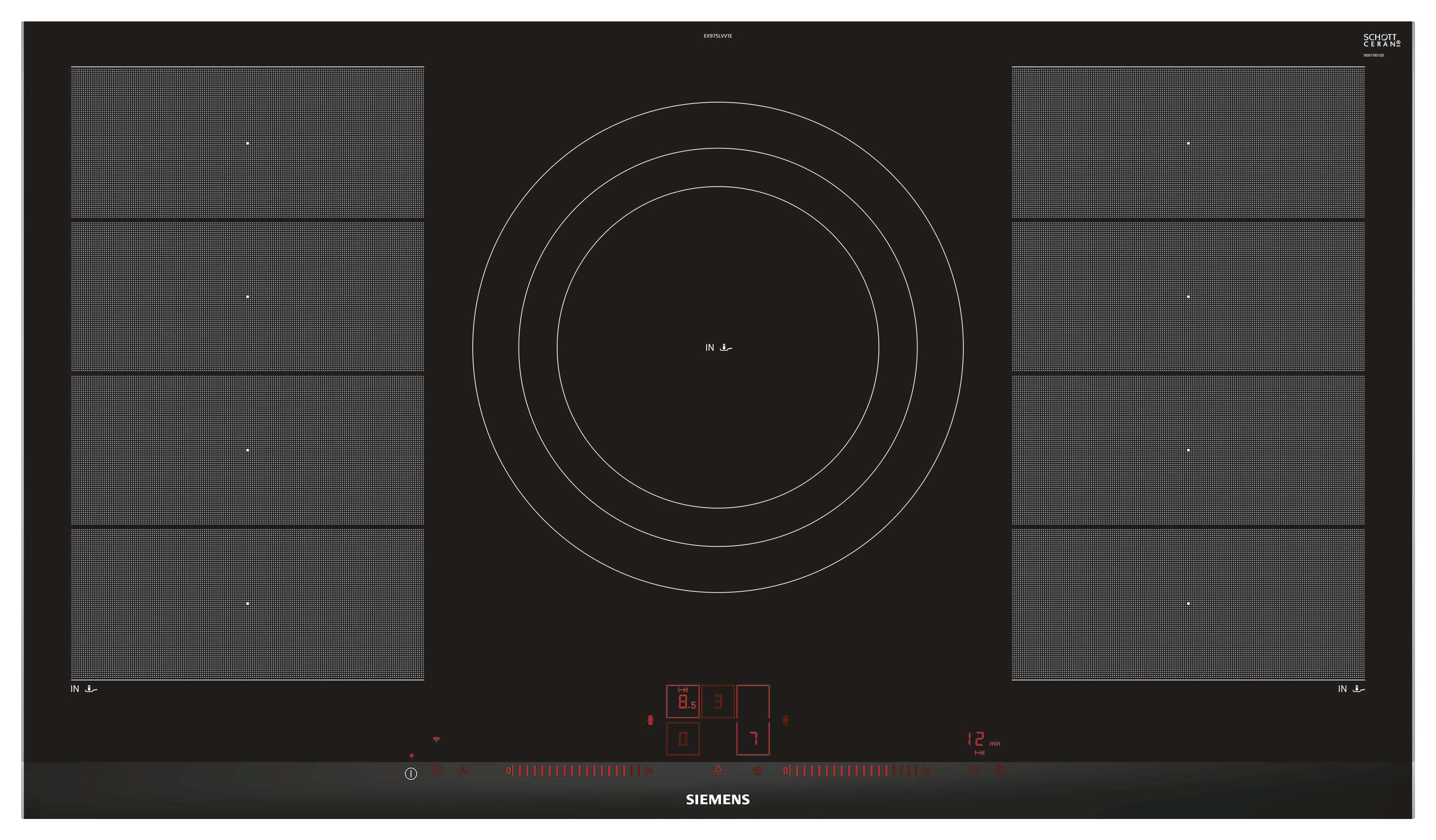 Siemens iQ700 EX975LVV1E 90cm Induction hob - Black