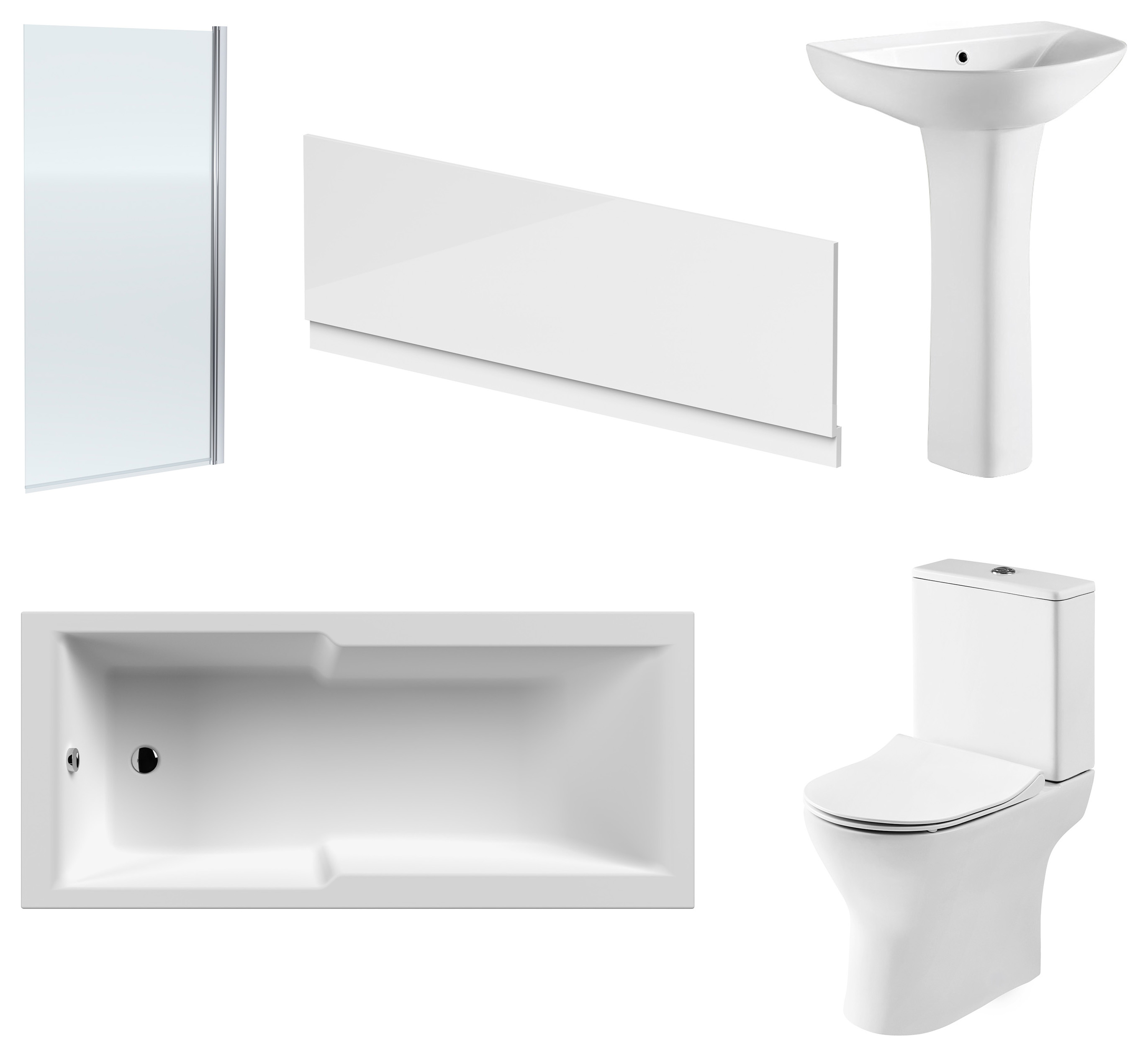 Balterley 1700mm Straight Shower Bath Bundle - Quinn Ceramics