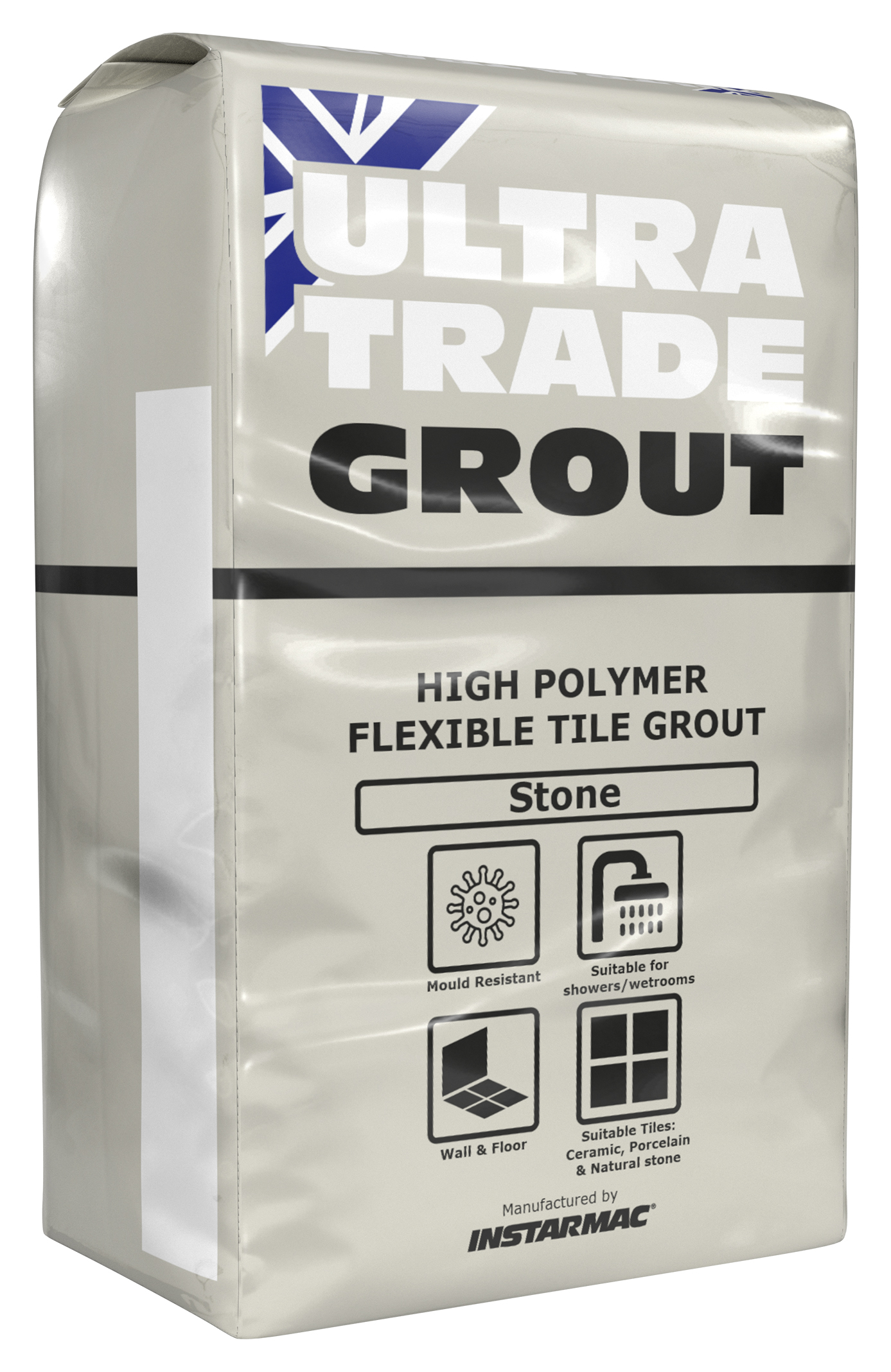 UltraTrade Flexible Stone Coloured Tile Grout - 3kg