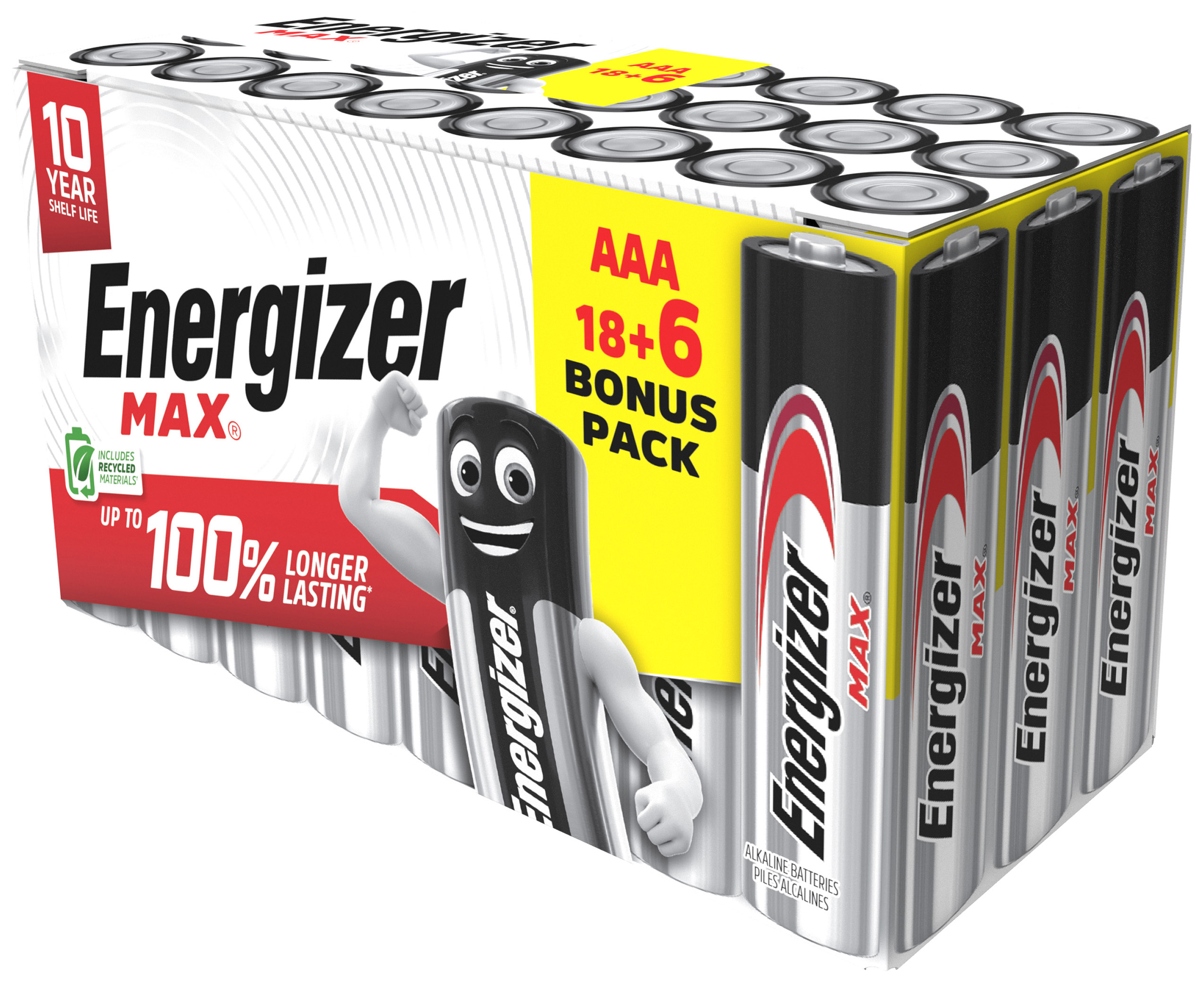 Energizer Max Alkaline AAA 18+6 - Pack of 24