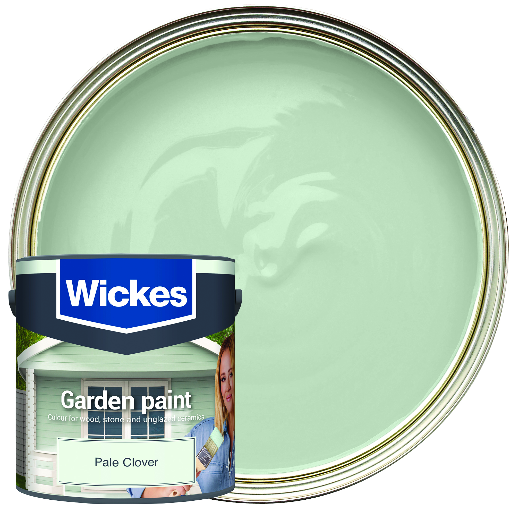Wickes Garden Colours Matt Wood Treatment by Kimberley Walsh - Pale Clover - 2.5L