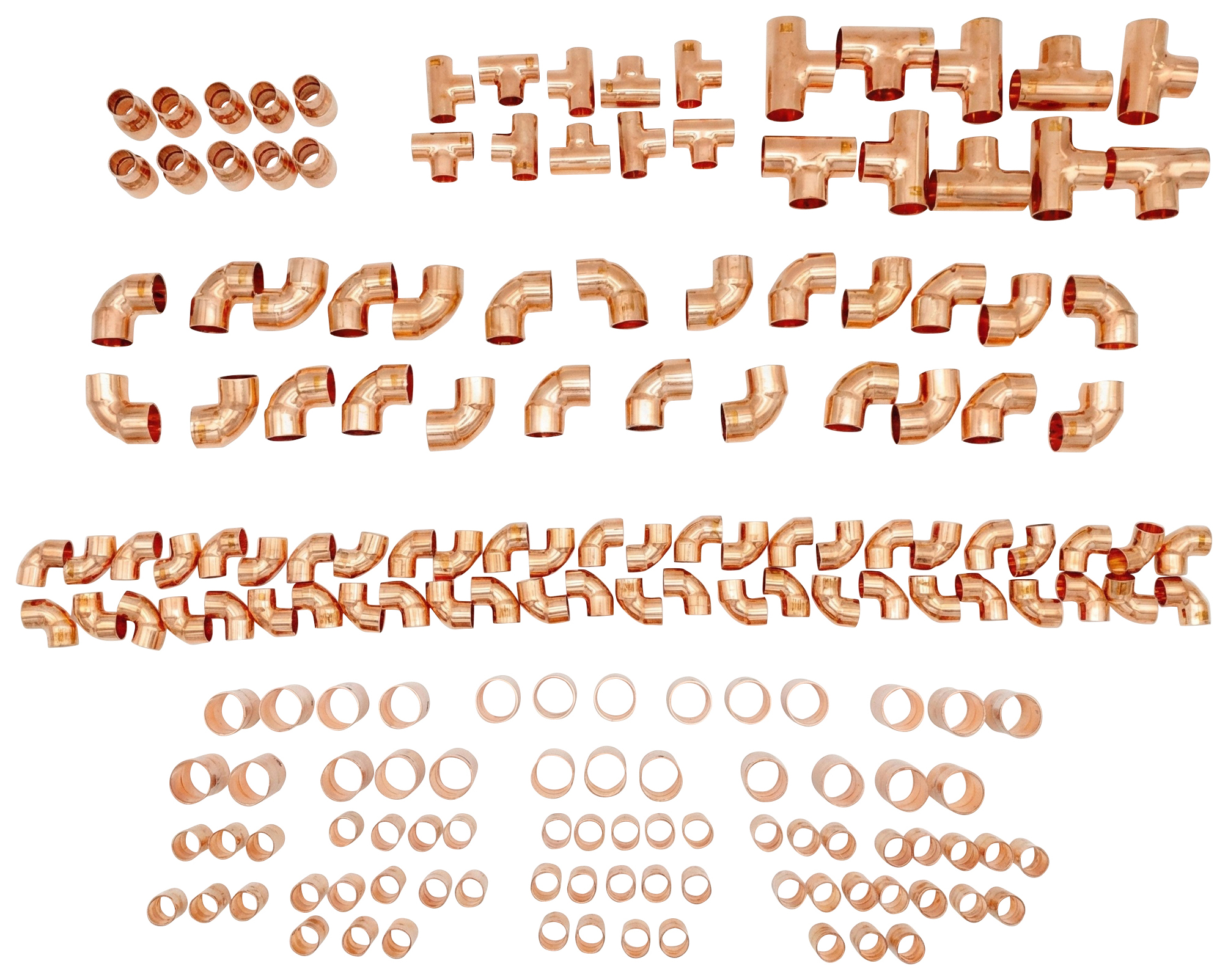 Primaflow Copper End Feed Assortment - 180 Pieces