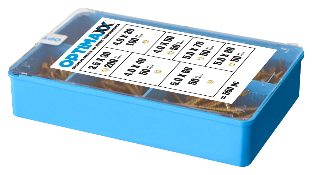 Optimaxx Pozi Starter Screws - Pack of 550