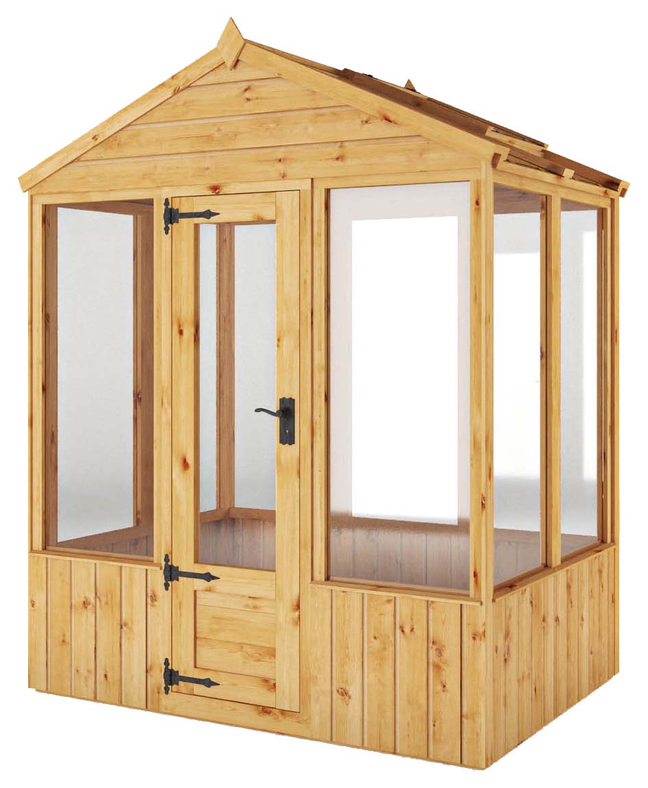 Mercia Woodsman Styrene Glazed Apex Greenhouse - 4 x 6ft