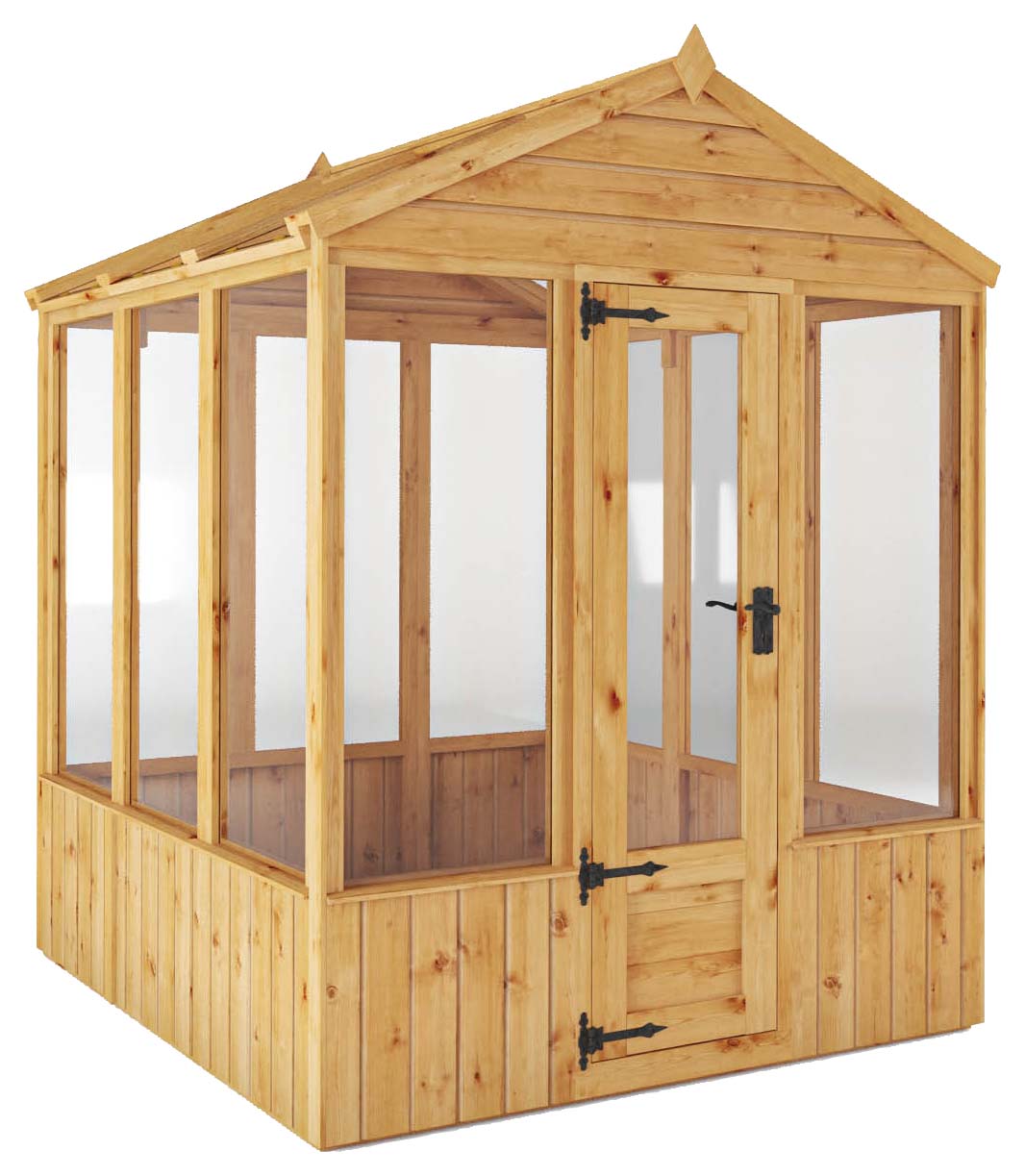 Mercia Woodsman Styrene Glazed Apex Greenhouse - 6 x 6ft