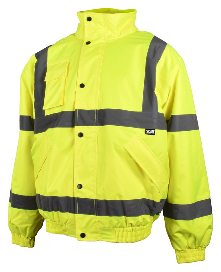 Scan Yellow Hi-Vis Bomber Jacket - M