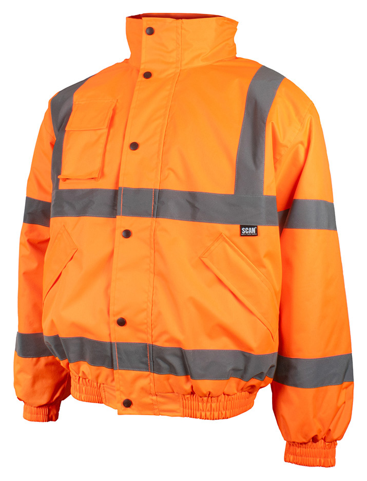 Scan Orange Hi-Vis Bomber Jacket - M