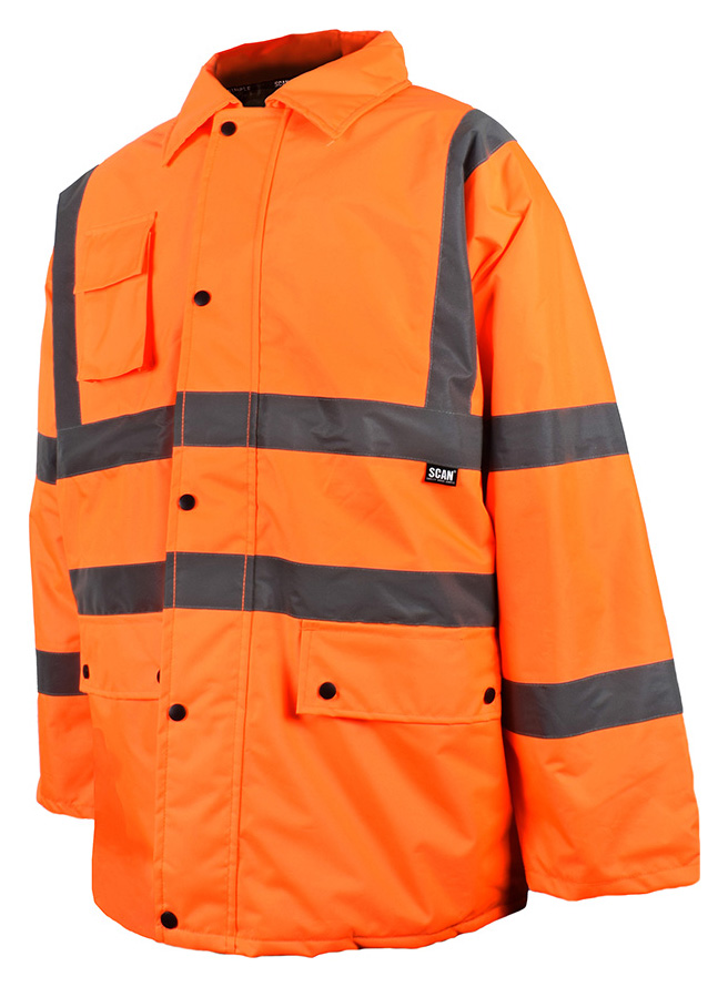 Scan Orange Hi-Vis Motorway Jacket - XL