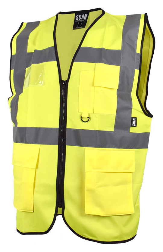 Scan Yellow Hi-Vis Utility Waistcoat - L