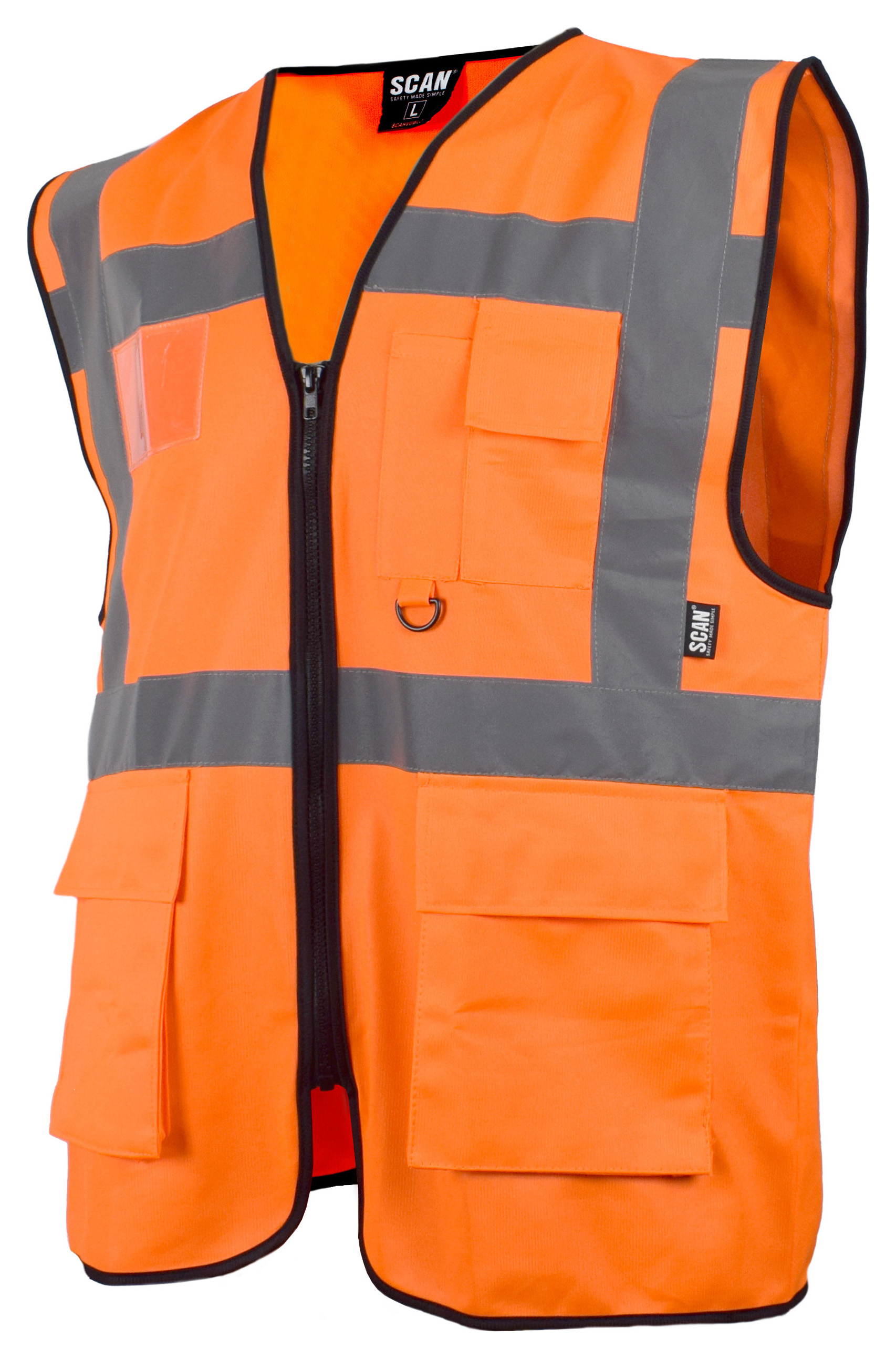 Scan Orange Hi-Vis Utility Waistcoat - M