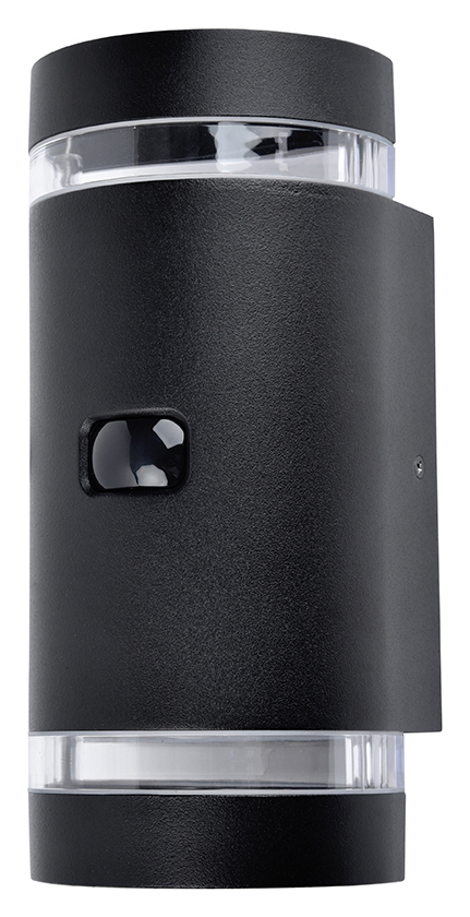 Lutec IP44 Focus PIR Wall Light - Matt Black