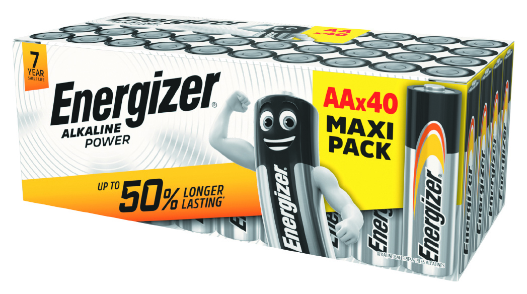 Energizer Alkaline Power AA - Pack of 40