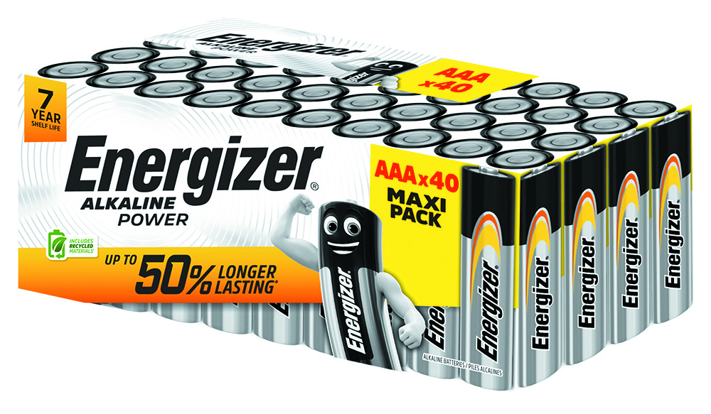 Energizer Alkaline Power AAA - Pack of 40