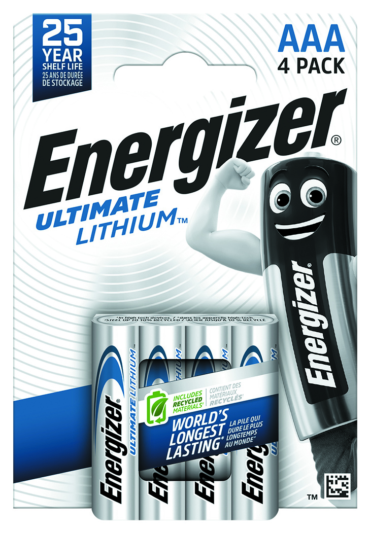 Energizer Ultimate Lithium AAA - Pack of 4
