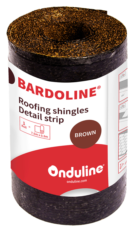 Onduline Bardoline Brown Roof Shingle Detail Strip - 0.3 x 7.5m