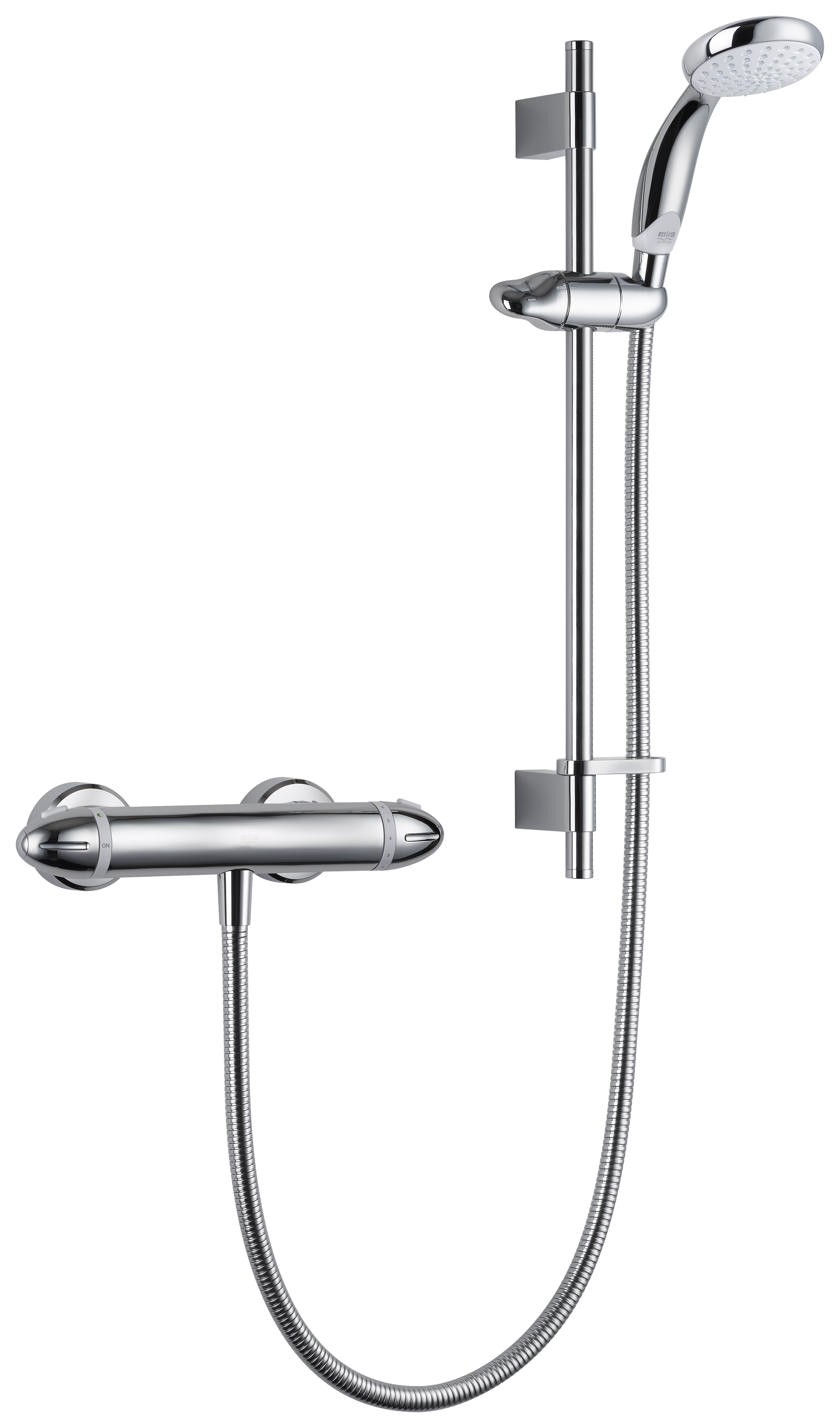 Mira Coda Pro Exposed Bar Mixer Shower - Chrome