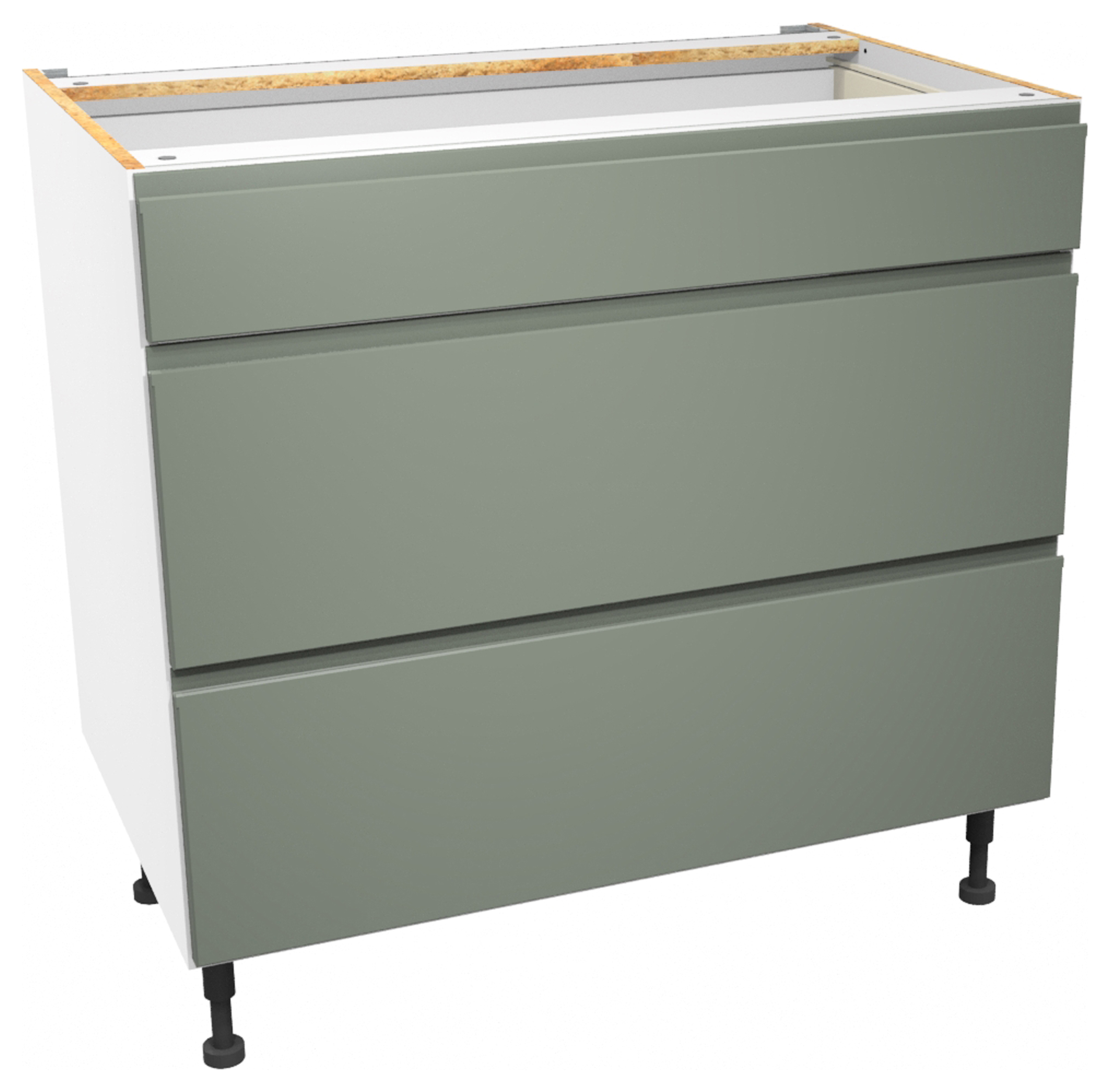 Madison Green 3 Drawer Base Unit - 900mm
