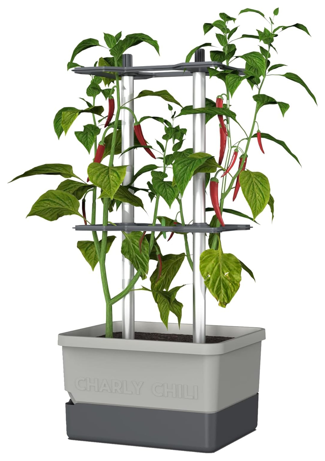 Charly Chili Pot with Water Tank & Climbing System - Regular Light Grey