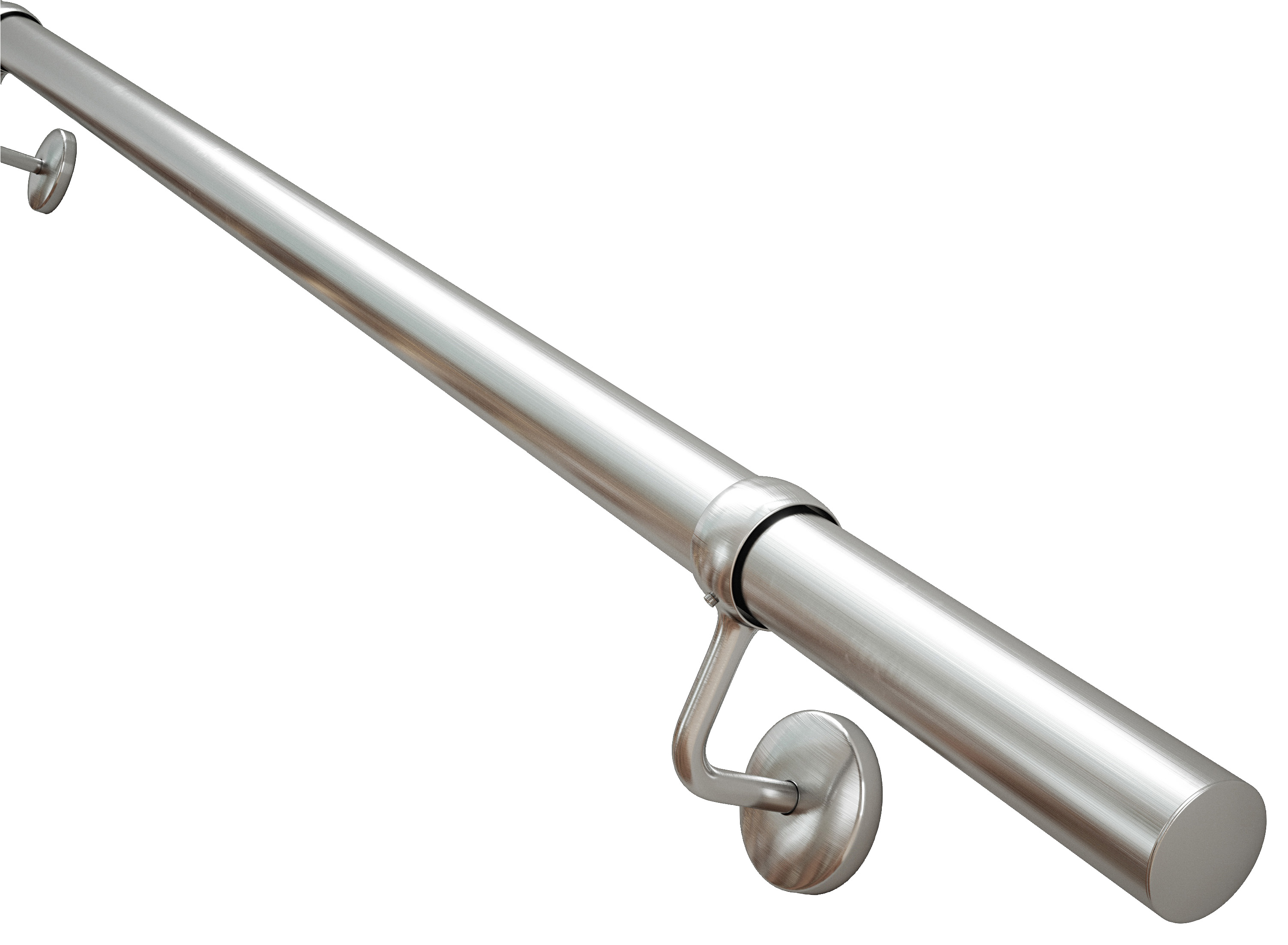 Rothley Handrail Kit Brushed Finish 3 X 1.2Mtr (Indoor Only)