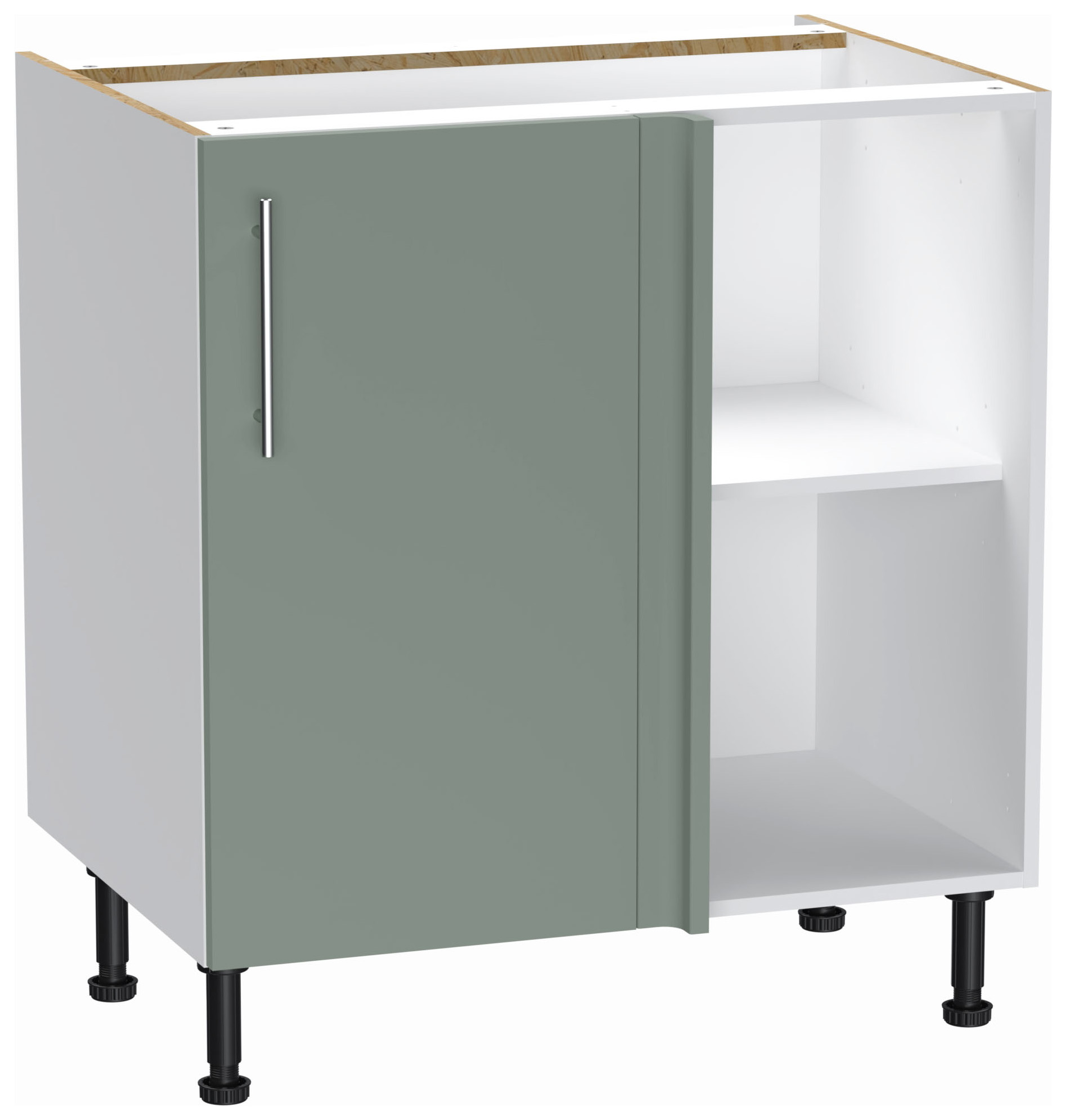Wickes Orlando Reed Green Corner Base Unit - 800mm