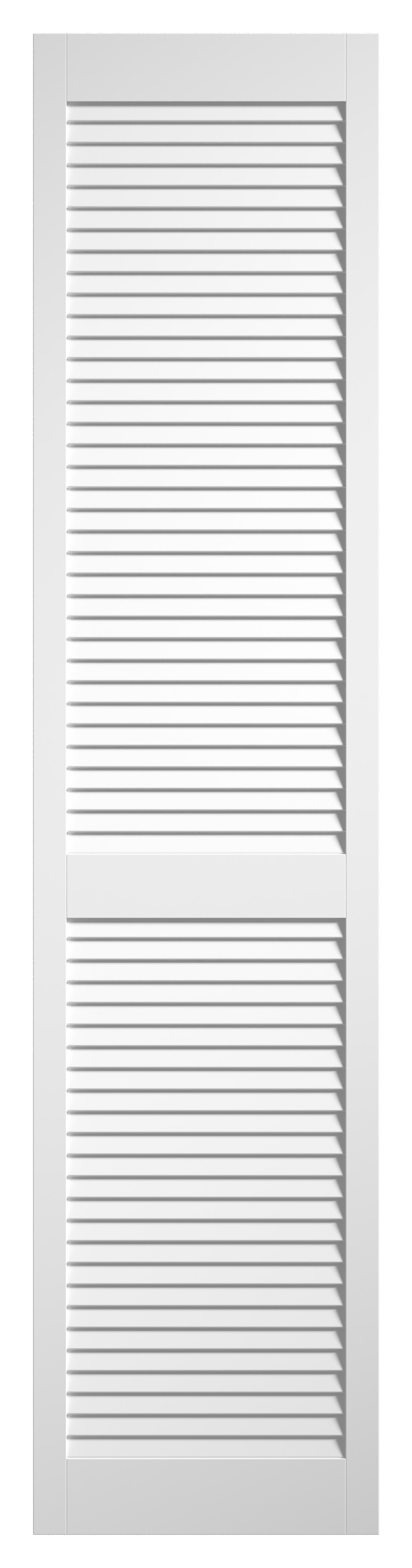 LPD White Closed Internal Louvre Door - 1981 x 533mm