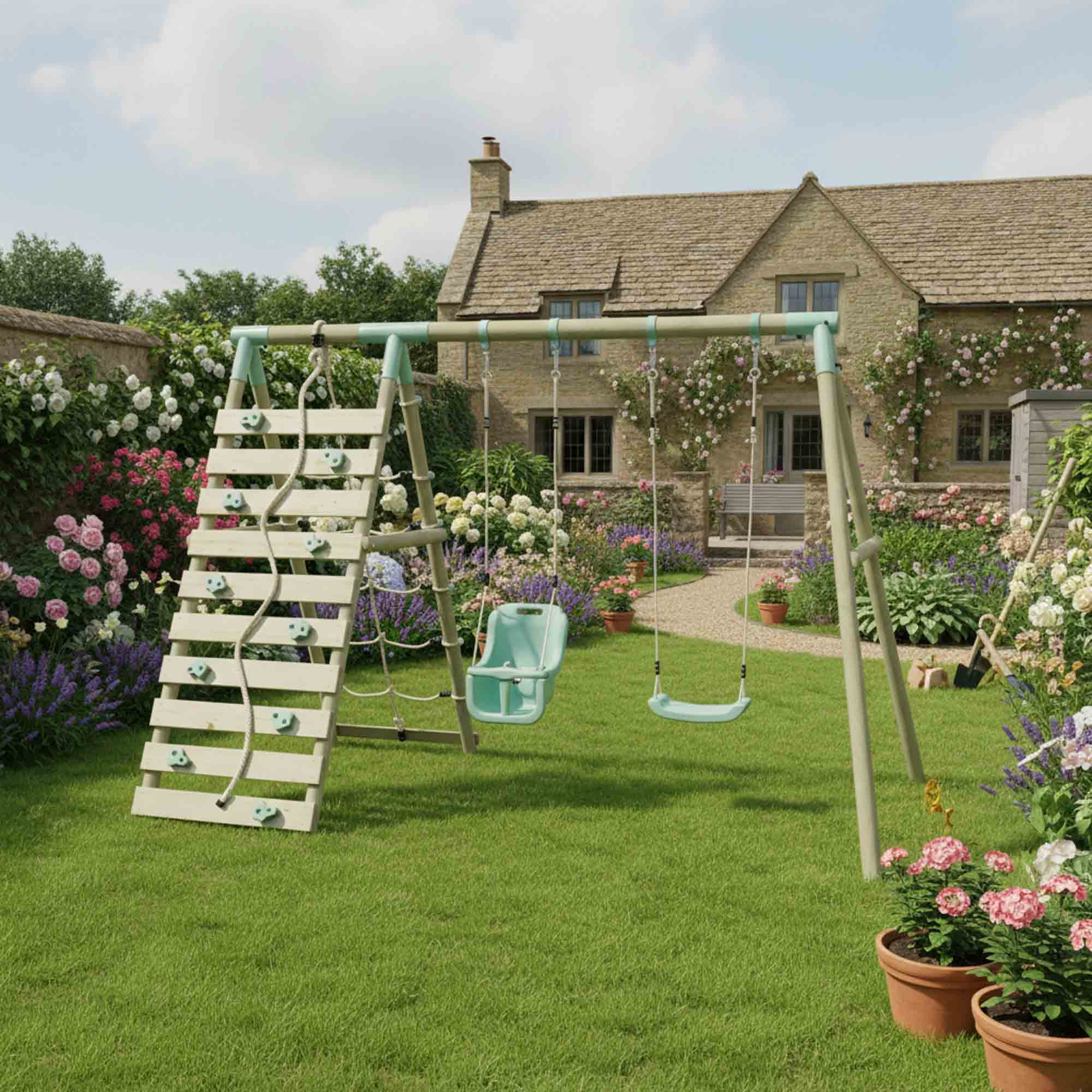 Mercia Swing & Baby Swing With Climbing Wall