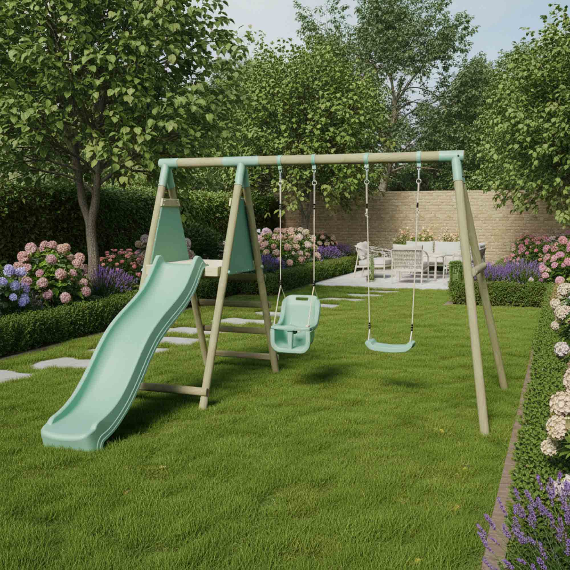 Mercia Swing & Baby Swing With Slide