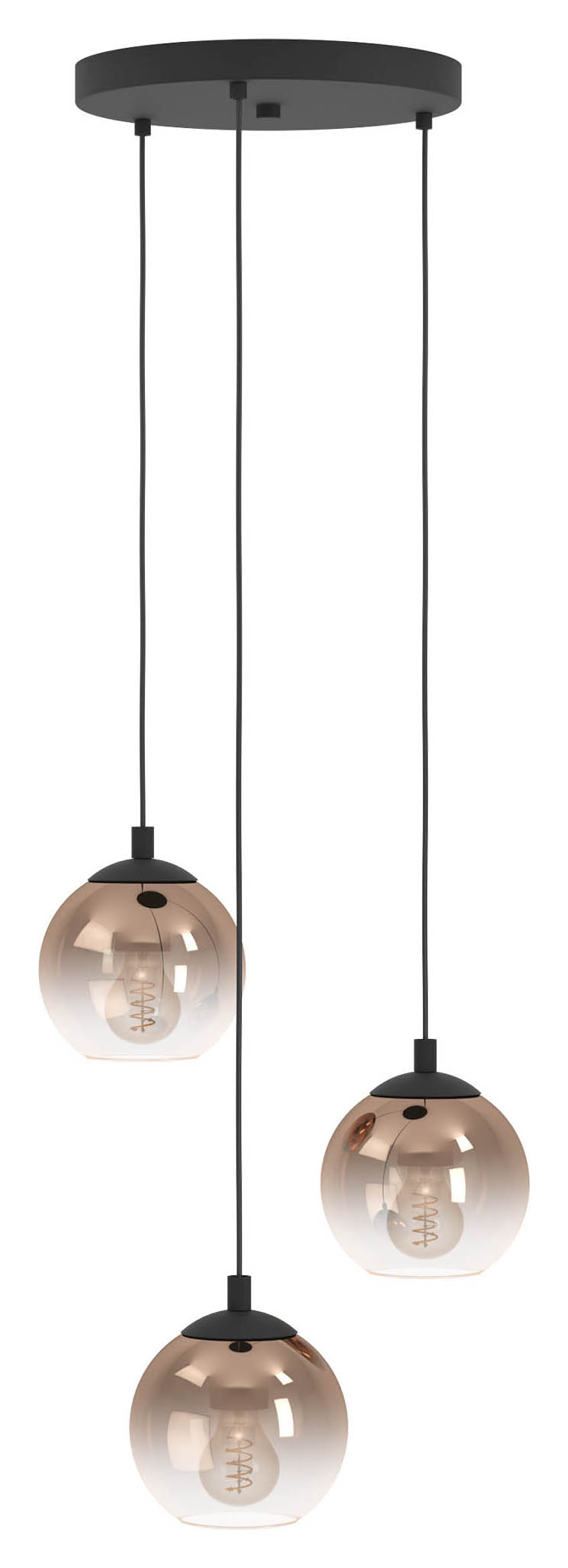 Eglo Ariscani 1 Copper Ombre Effect 3-Light Pendant