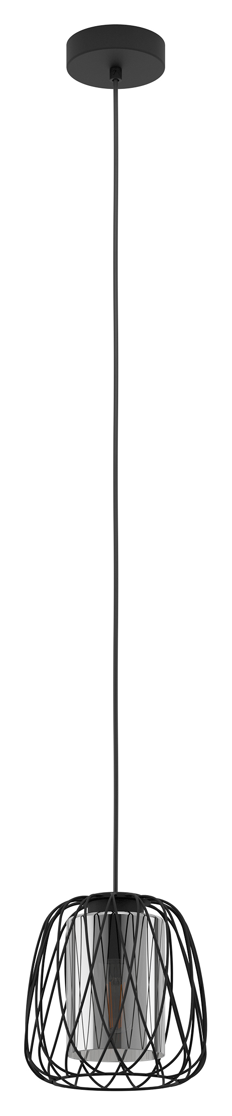 Eglo Floresta Black Wireframe Single Pendant