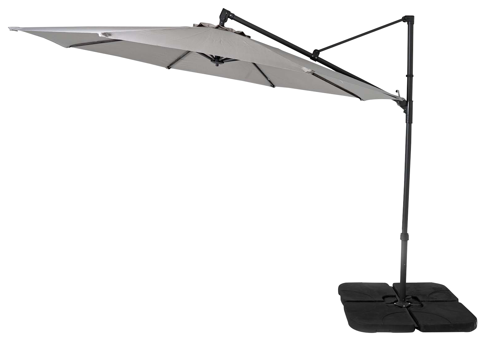 Royce Anthracite Frame Round Cantilever Canopy with Cover - 3m