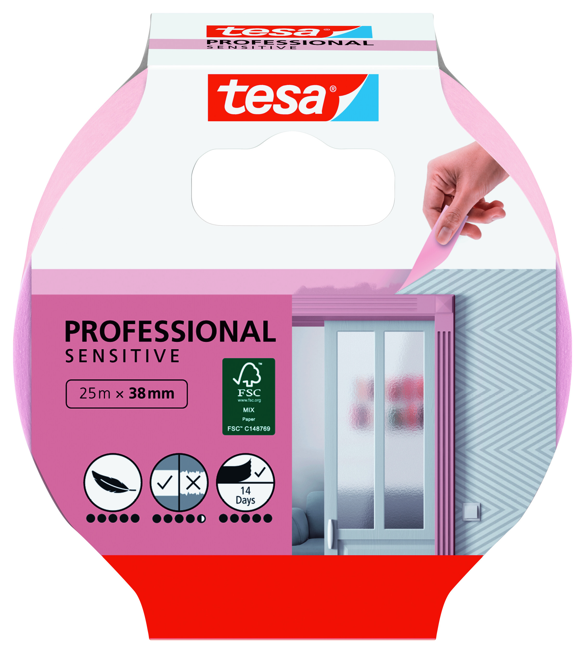 Tesa Professional Delicate Surface Masking Tape - 38mm x 25m