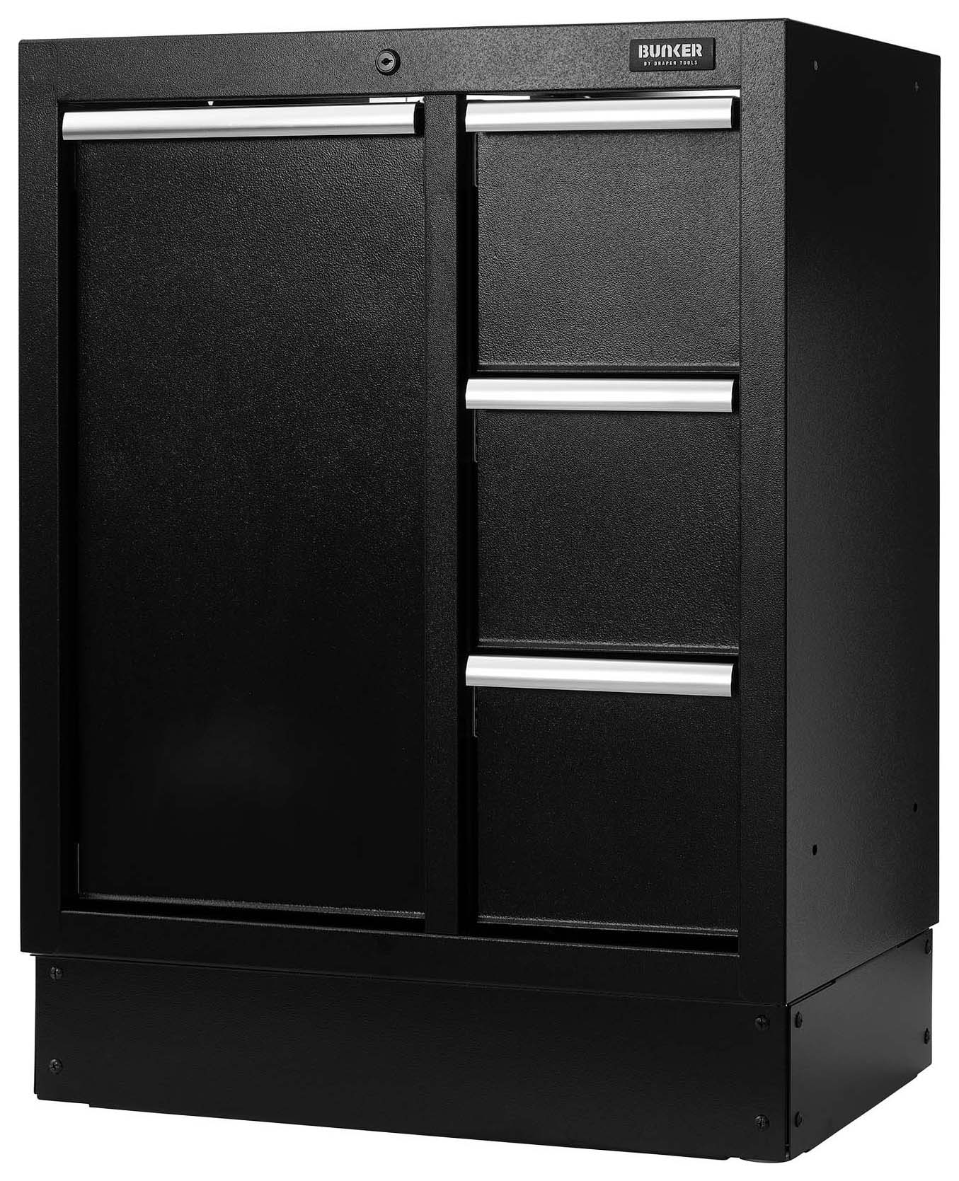 Bunker Black 4 Drawer Modular Power Tool Base Cabinet - 680mm