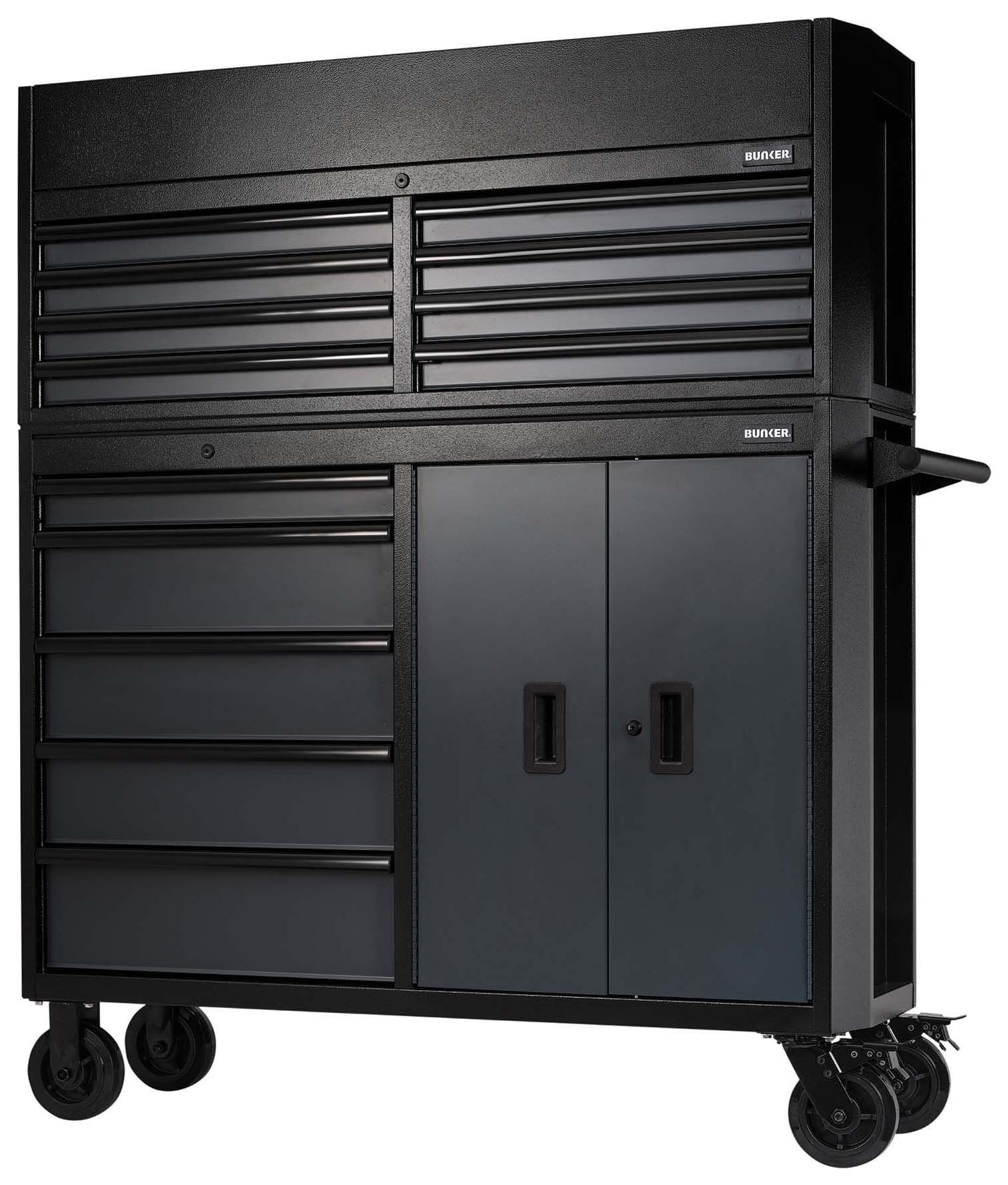 Bunker Grey 13 Drawer Combined Roller Cabinet and Tool Chest - 52in