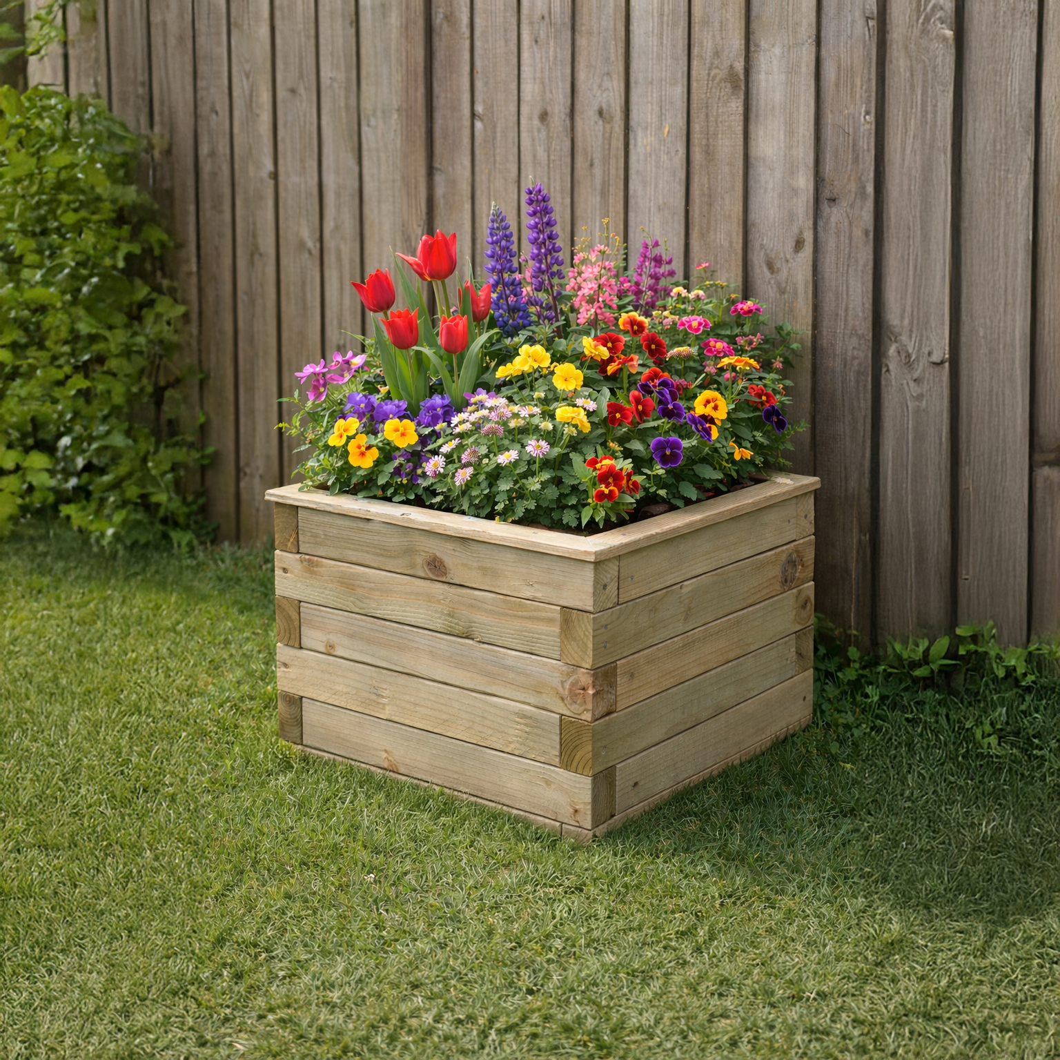 Powersheds Square Tanalised Planter - 43 x 43cm