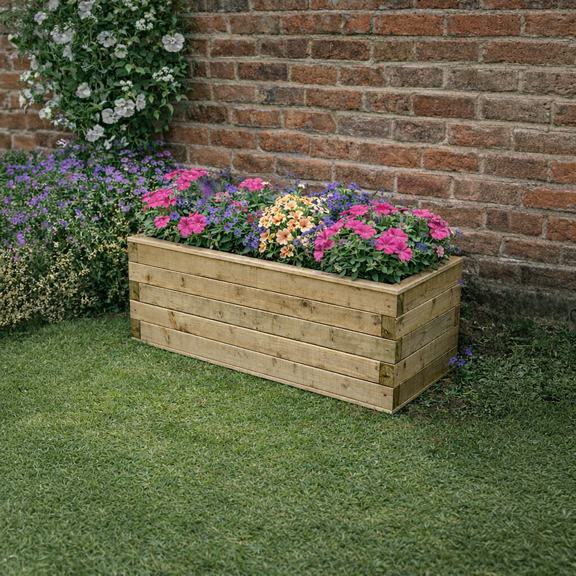 Powersheds Rectangular Tanalised Planter - 83 x 43cm