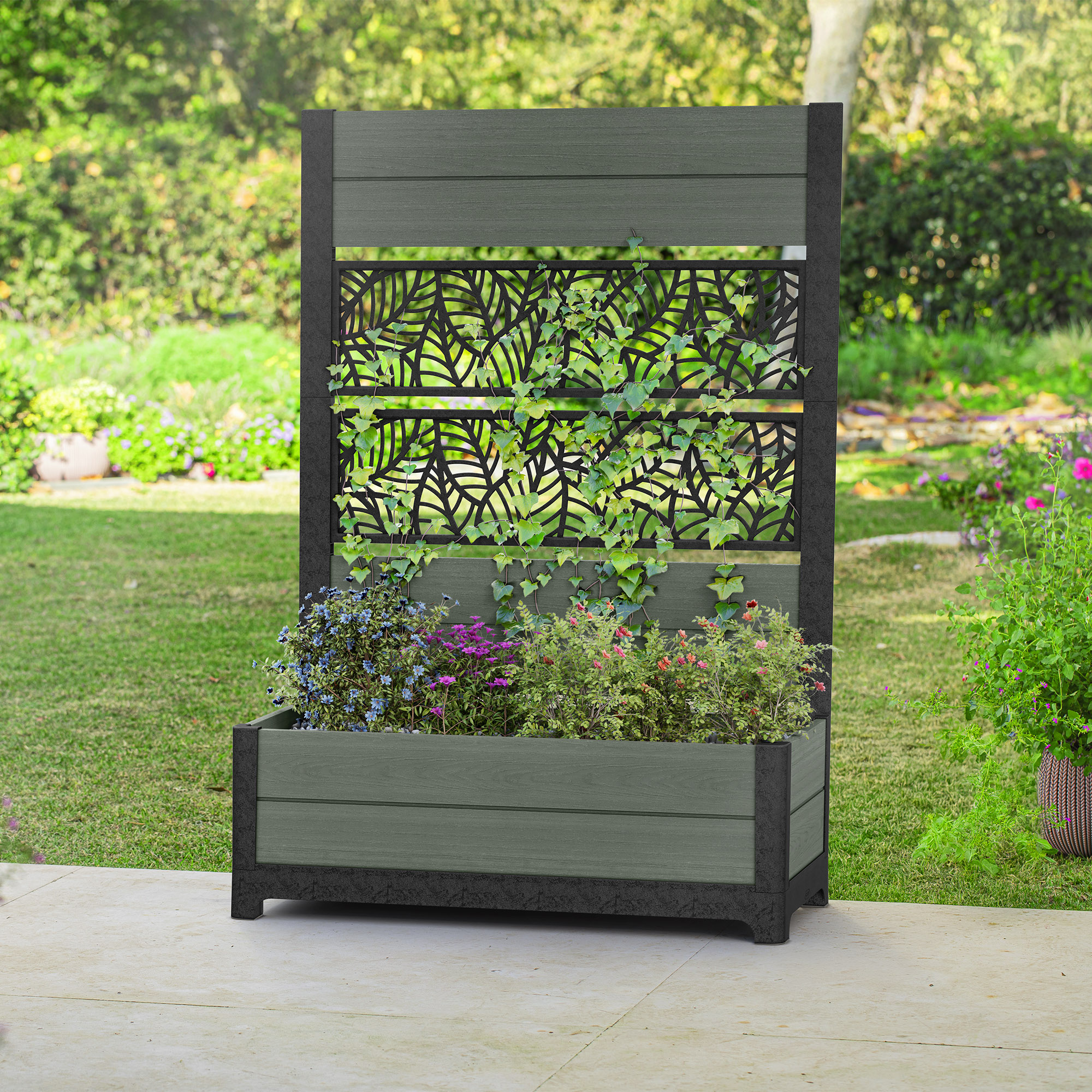 Keter Tulip Privacy Screen Planter - Green