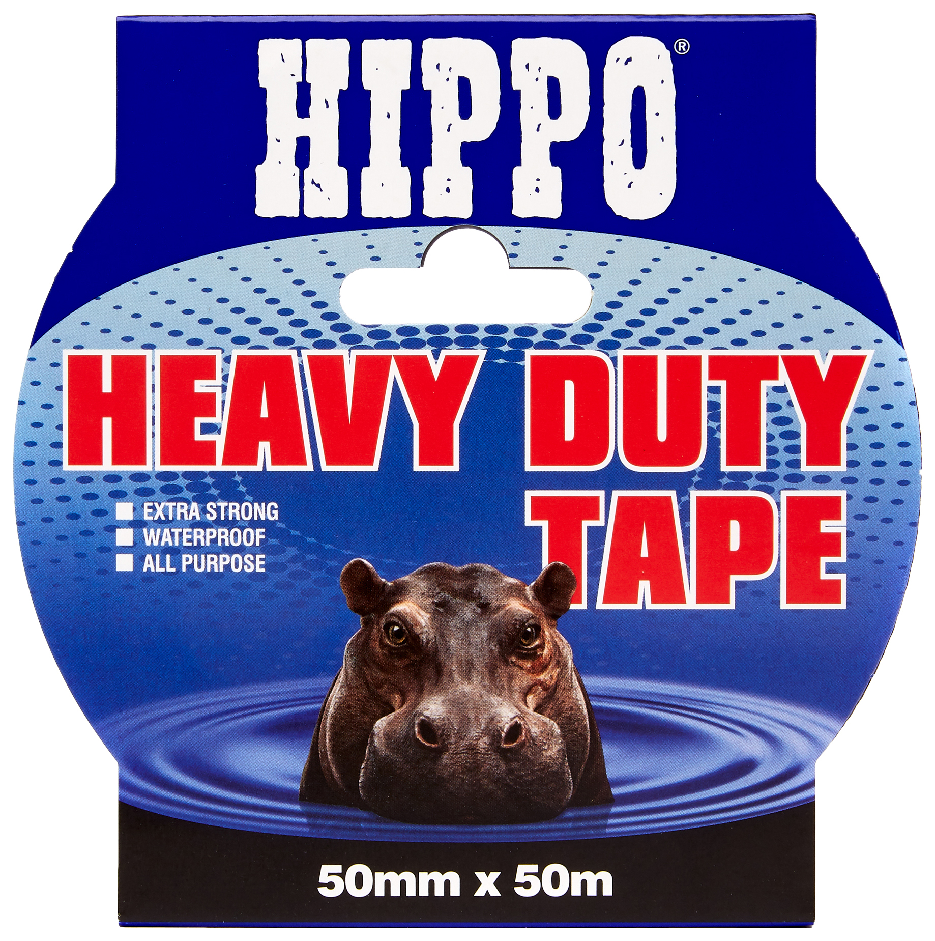 Hippo Heavy Duty Tape Black 50mm x 50m