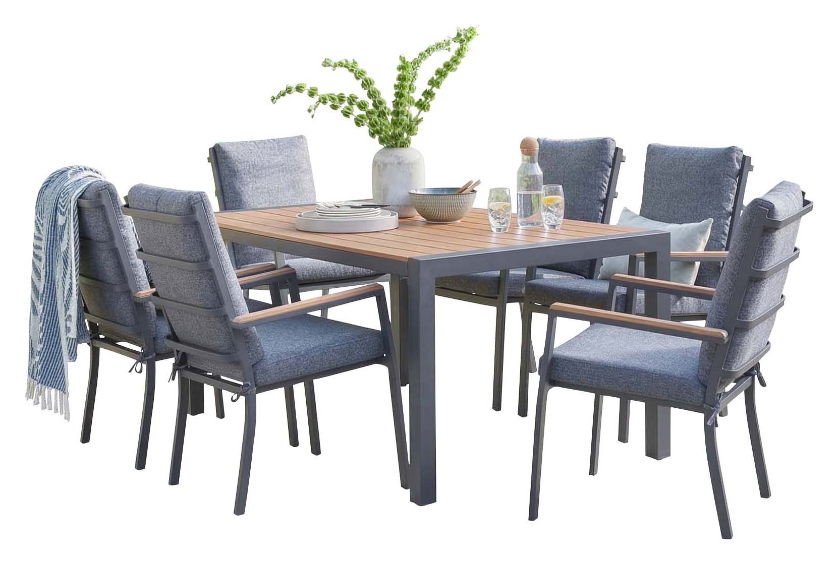 Norfolk Leisure Easton 6 Seater Dining Set with Cushions