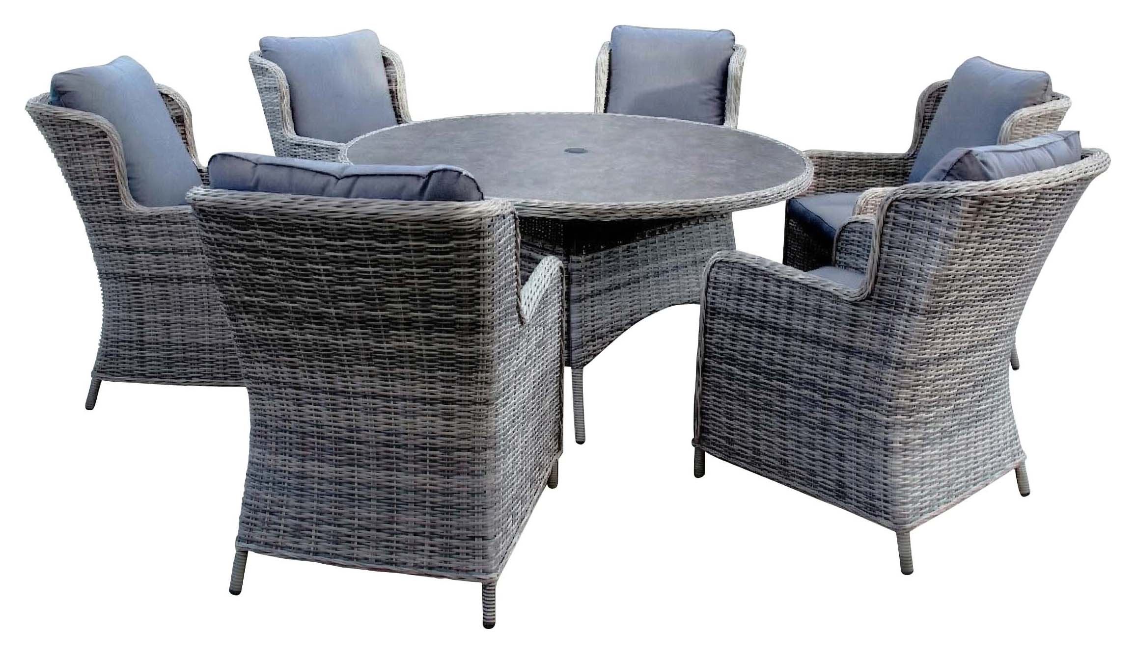 Norfolk Leisure Vienna Grey 6 Seat Dining Set