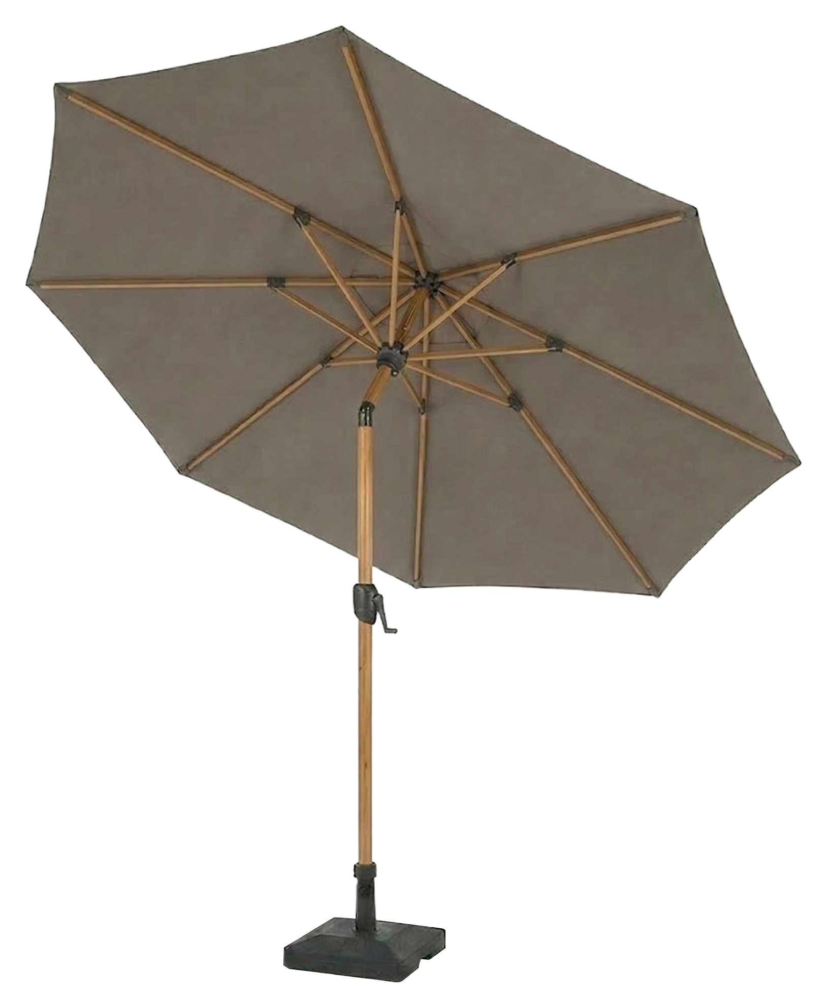Royce Premium 3m Wood Look Frame Round Parasol
