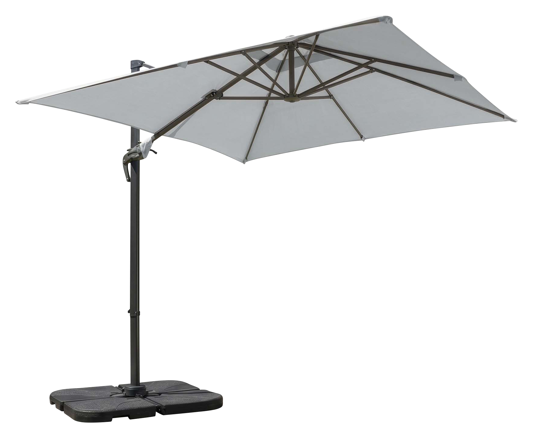 Royce Junior Square 2.5m Cantilever Parasol - Soft Grey