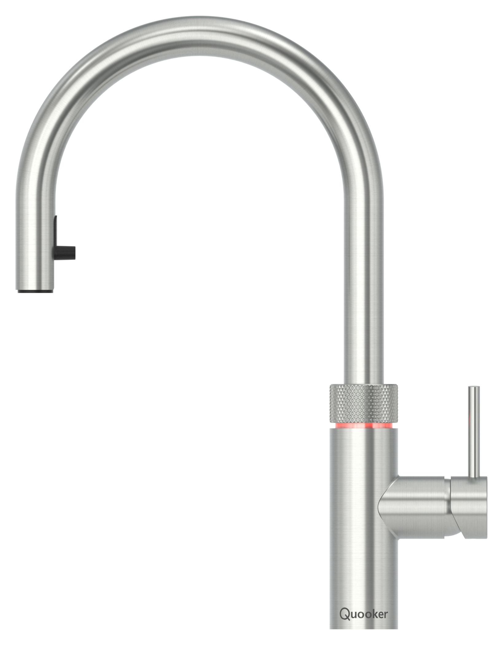 Quooker Flex Round pull out kitchen tap - Stainless Steel