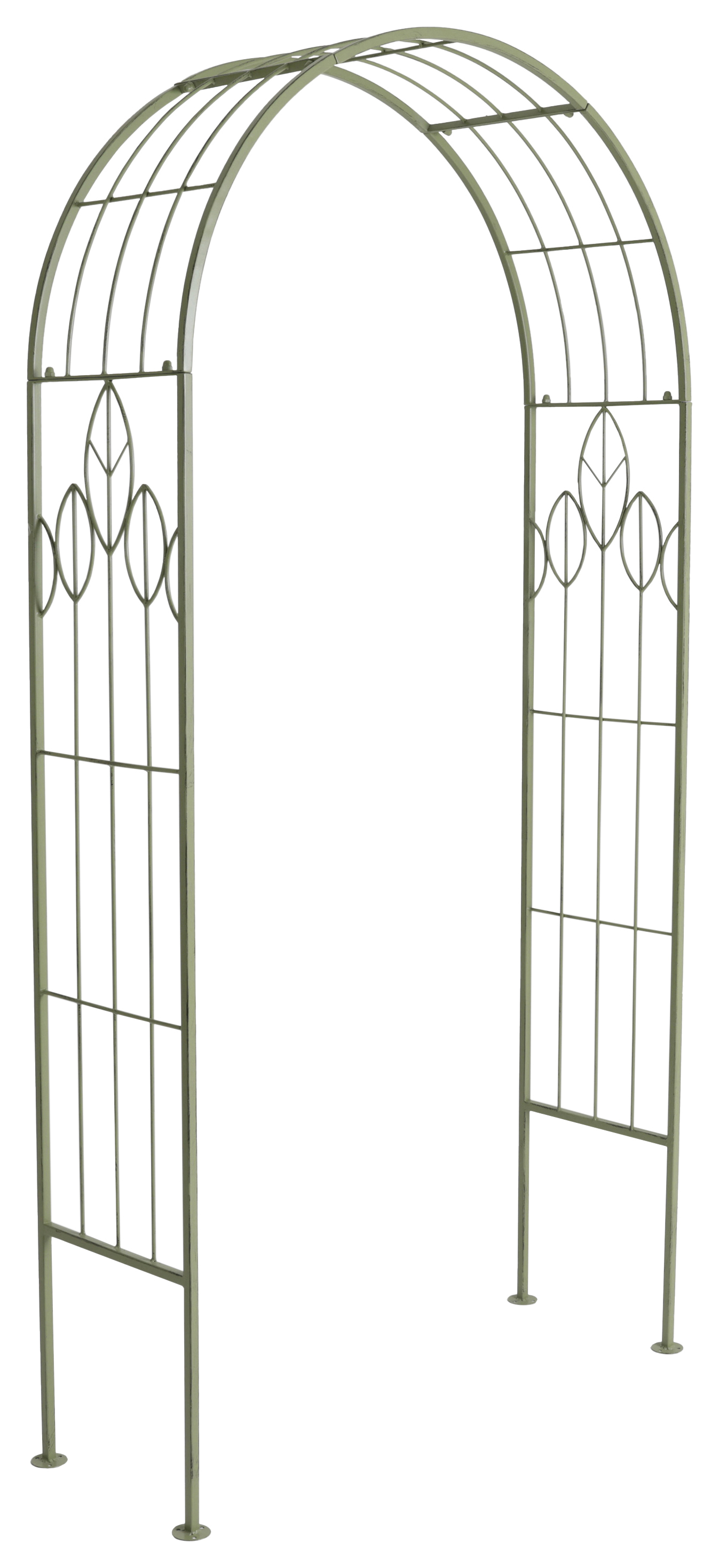 Charles Bentley Rustic Metal Green Garden Arch