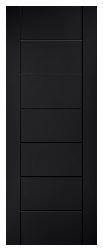 Wickes Highworth Laminate Linear Pre-Finished Black Internal Door - 1981 x 686mm