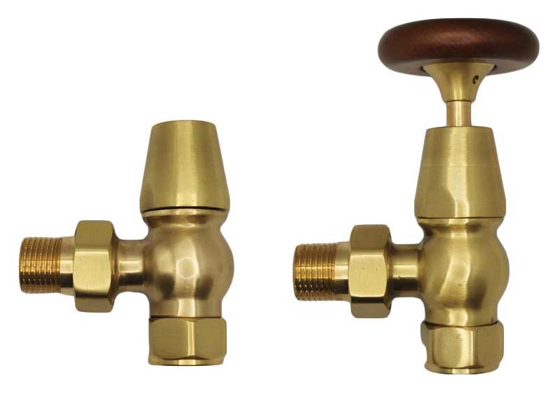 K-Rad Brass Radiator Valve & Lockshield - 15mm