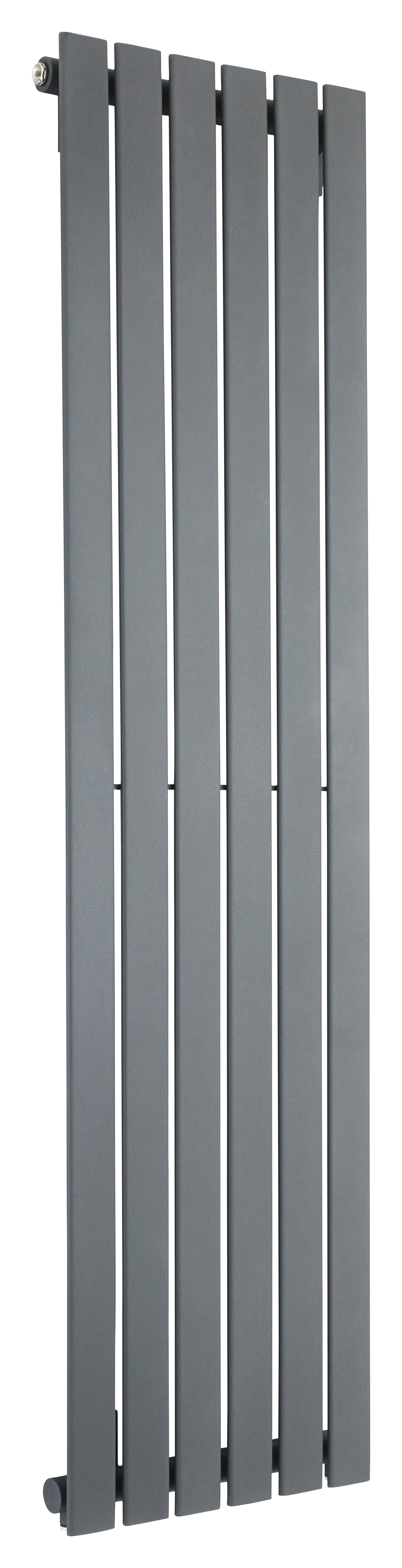 K-Rad Grey Boston Single Panel Vertical Designer Radiator - 1800mm