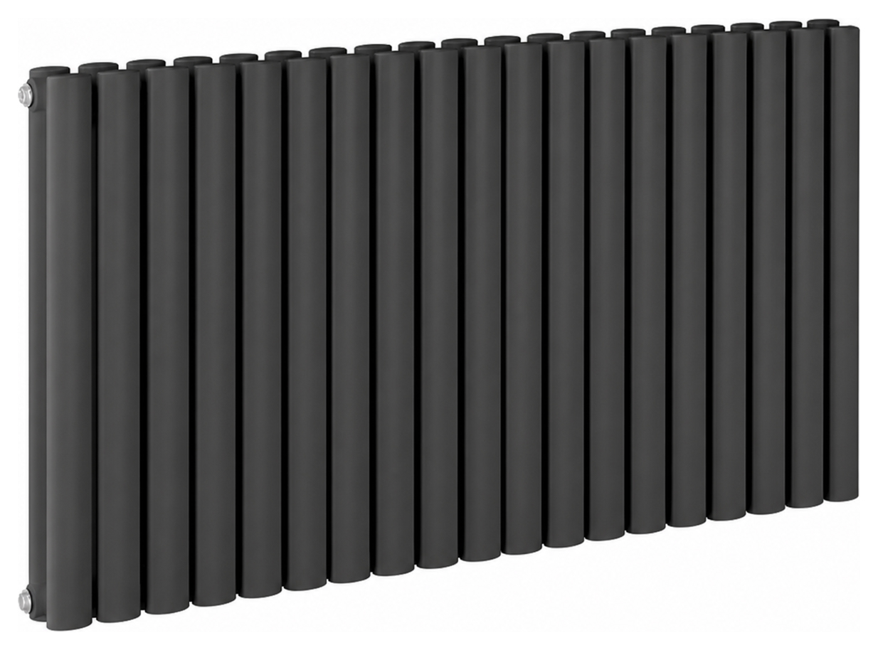 K-Rad Grey Aspen Double Panel Horizontal Designer Radiator - 600mm