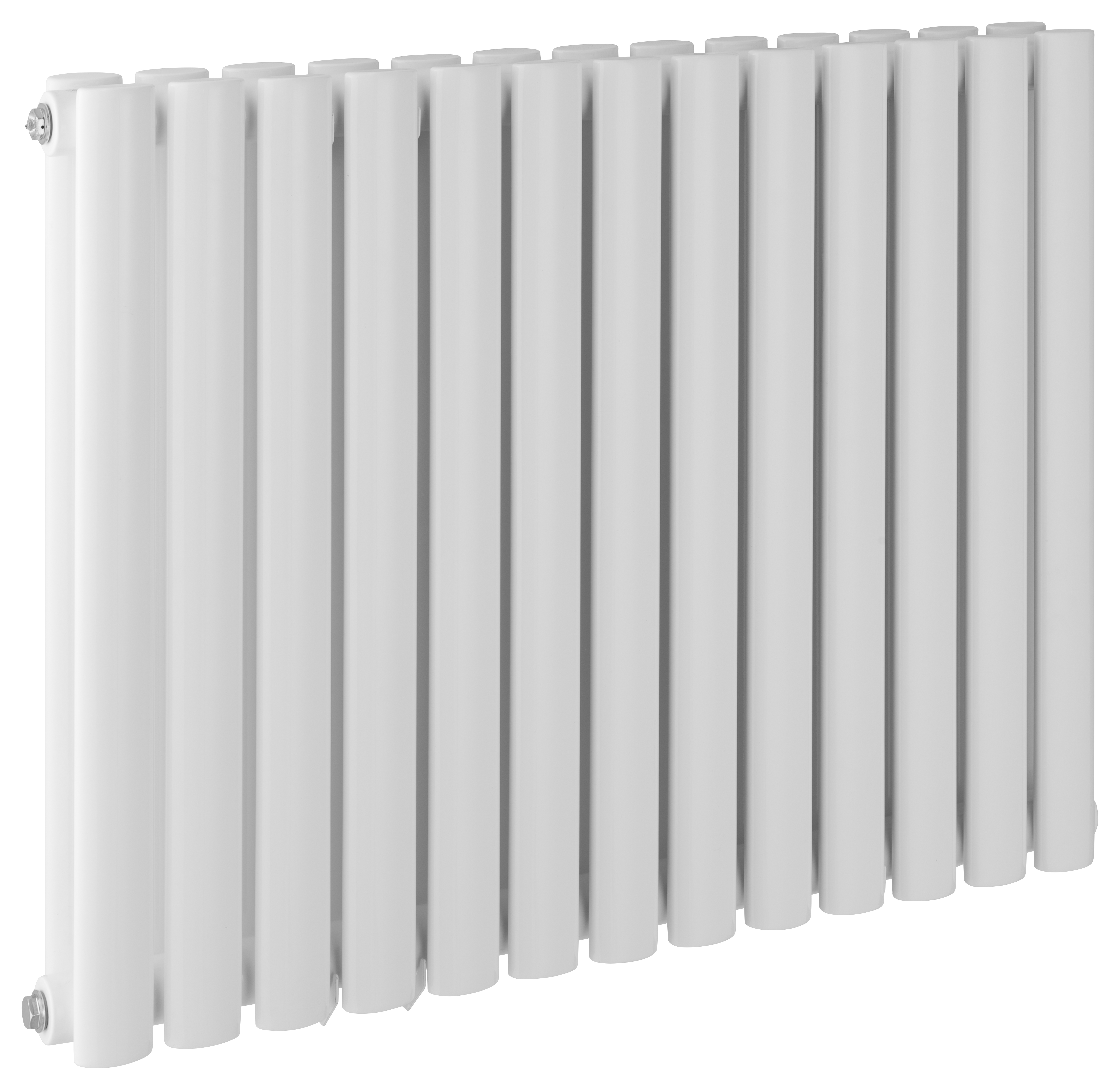 K-Rad White Aspen Double Panel Horizontal Designer Radiator - 600mm