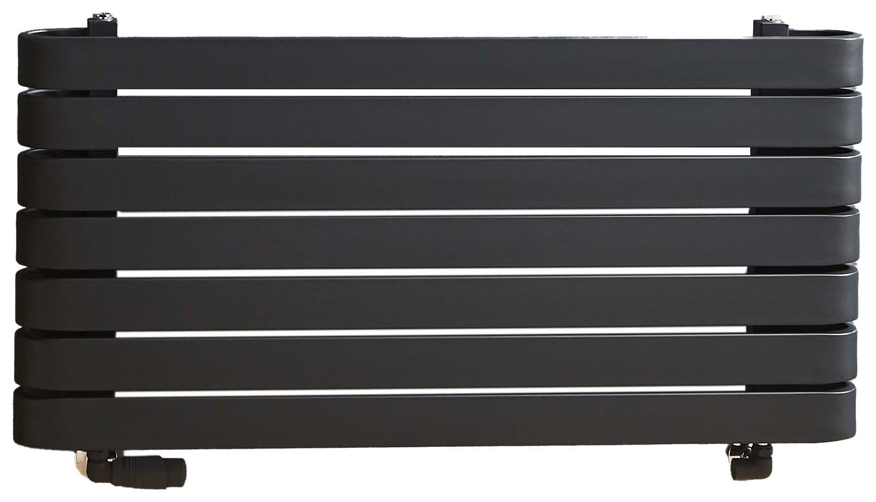 K-Rad Grey Denver Single Panel Horizontal Designer Radiator - 500 x 1000mm