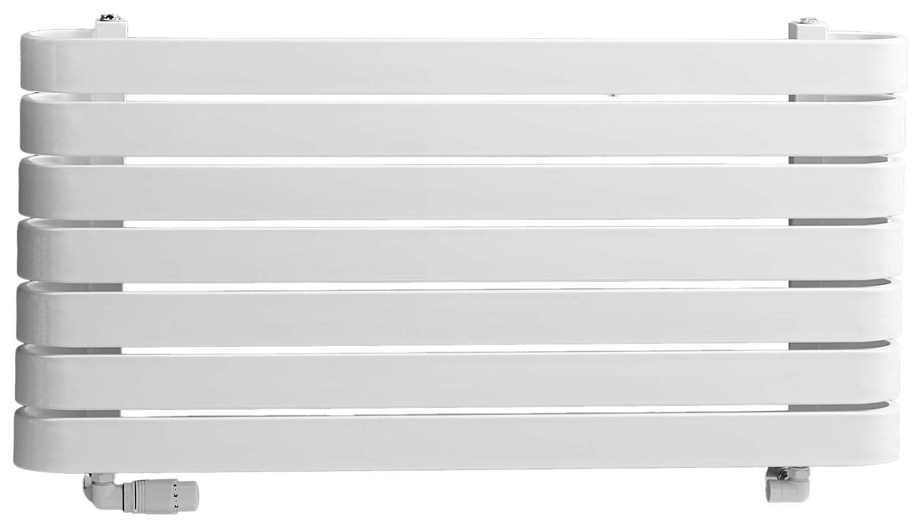 K-Rad White Denver Single Panel Horizontal Designer Radiator - 500 x 1000mm